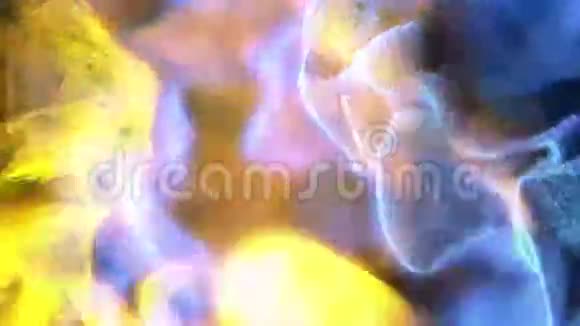 抽象莫特利烟雾粒子动画循环视频的预览图