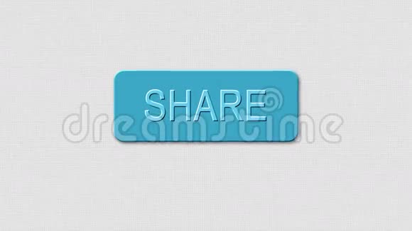 动画现代共享蓝色图标设置图标按钮共享社交网络有一个鼠标点击视频的预览图