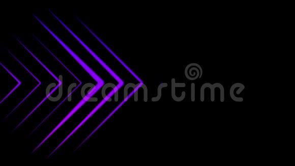 从黑色背景上的线条中提取指向箭头动画黑色背景上的霓虹灯标志线摘要视频的预览图