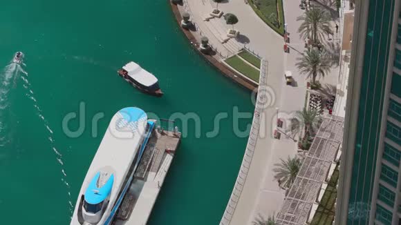 迪拜海滨长廊鸟瞰阿拉伯联合酋长国迪拜视频的预览图