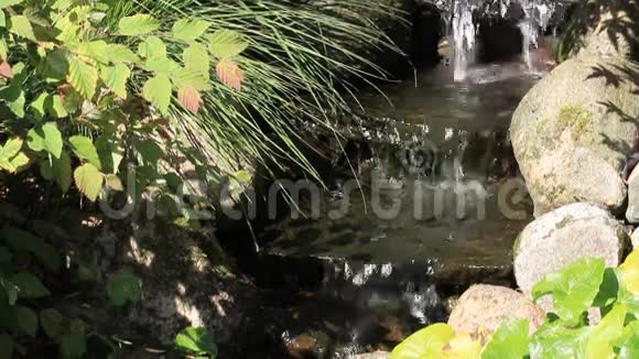 装饰瀑布过石园林设计视频的预览图