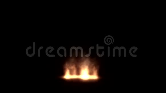 多火火焰发光动画图形元素包括阿尔法频道视频的预览图