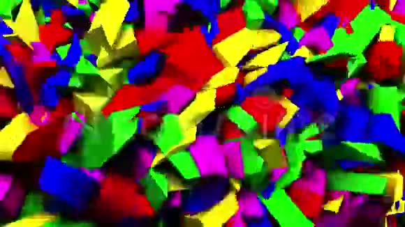 五颜六色的动画积木和碎片4K超高清视频的预览图