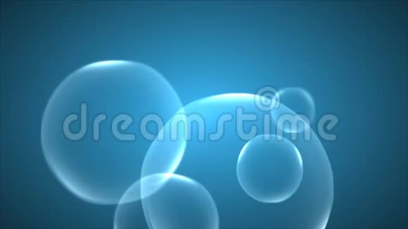 绿色背景上的抽象肥皂泡视频的预览图