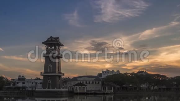 马来西亚基达风景最美的日出时光视频的预览图
