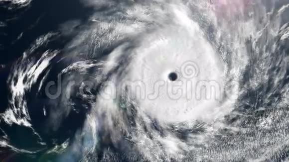 飓风覆盖海洋表面CG动画阿尔法频道视频的预览图