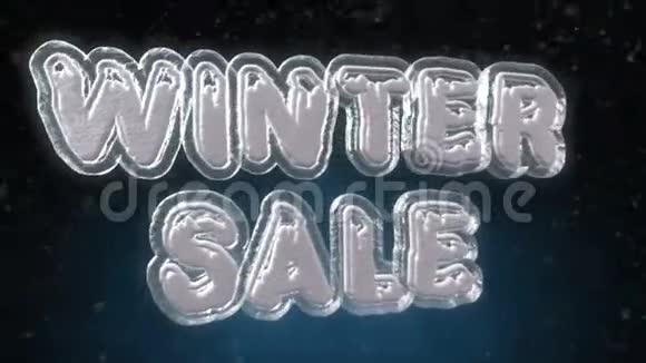冬季销售3D文本循环动画视频的预览图