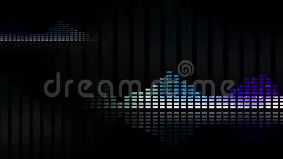 动画波形和音乐VU米无缝环形4K视频的预览图
