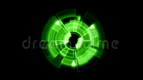 接口数据加载器绿色发光圆形光带视频的预览图