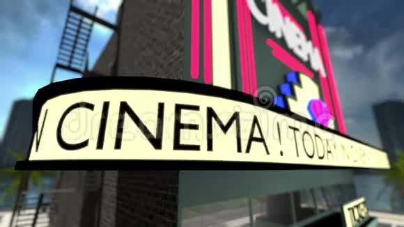可循环动画文本在电影院视频的预览图