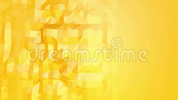 黄色低聚背景振荡抽象低聚表面作为时尚低聚设计的分形背景视频的预览图
