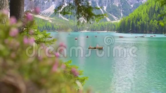 多洛米斯山脉的布莱斯湖视频的预览图