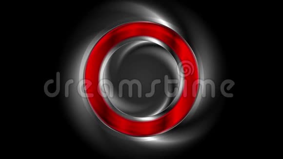 红色光泽环黑色背景视频动画视频的预览图