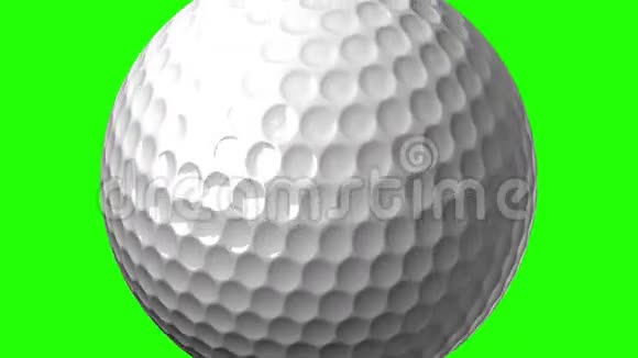 高尔夫球在绿色铬键视频的预览图