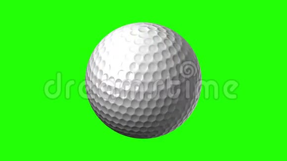 高尔夫球在绿色铬键视频的预览图