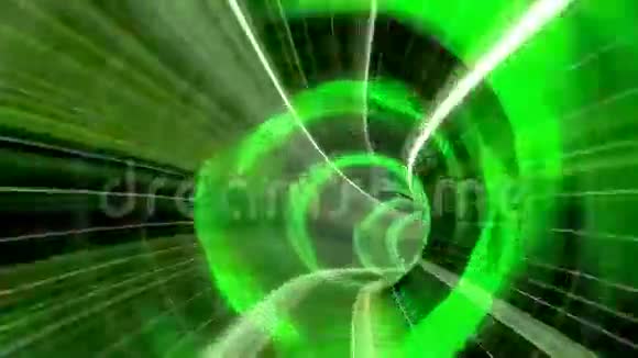 动画虫洞穿越空间绿色视频的预览图