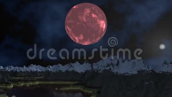 粉红色的月亮和不明飞行物视频的预览图