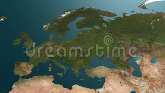 全球冷却欧洲冻结4K动画视频的预览图