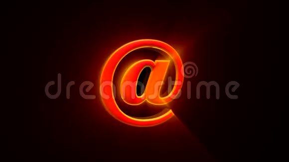 电子邮件红色和金色符号电子邮件标志绕其轴旋转3D译文视频的预览图
