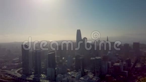 旧金山市中心金融的鸟瞰图视频的预览图