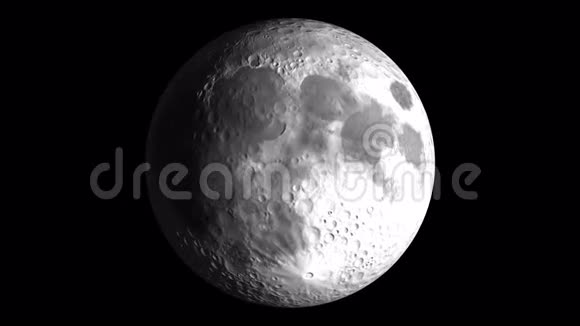 月亮相位和振动三维模拟无缝环视频的预览图