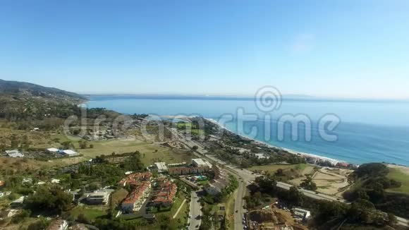 马里布和海岸的空中景观视频的预览图