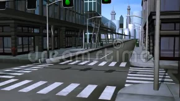 单轨进入城市火车站视频的预览图