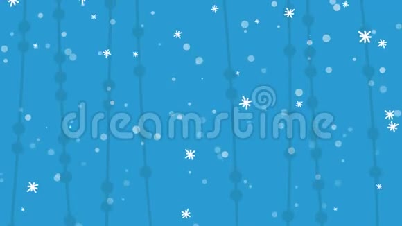 圣诞平面蓝色背景视频的预览图