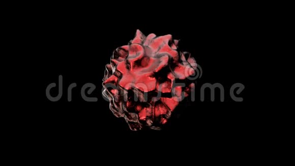 抽象有机球物体病毒3D渲染视频的预览图