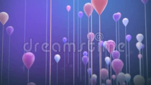 可爱的自由气球飞起来视频的预览图