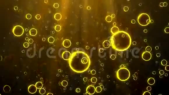 水下泡沫太阳射线金视频的预览图