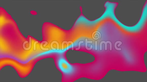 彩色液体三维抽象波视频动画视频的预览图