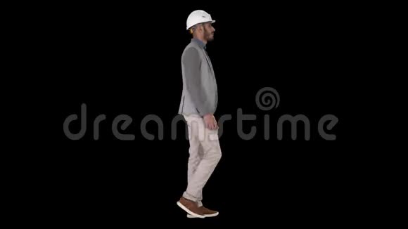 阿尔法通道白盔步行建筑师视频的预览图