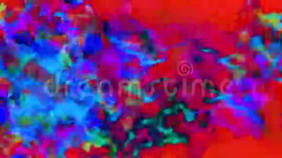 红色CG环上的Versicoled粒子视频的预览图