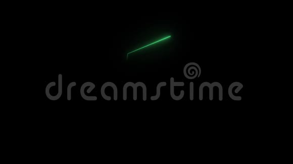 霓虹六边形抽象运动背景无缝回路设计录像动画绿色六边形视频的预览图
