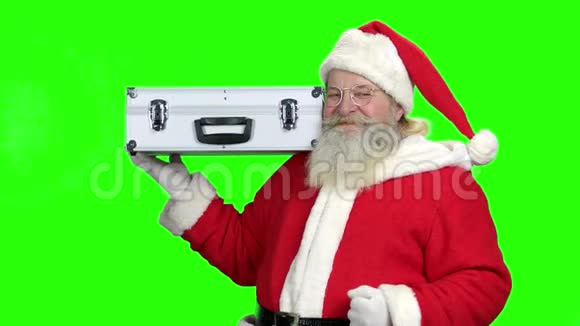 圣诞老人在色度键背景上视频的预览图