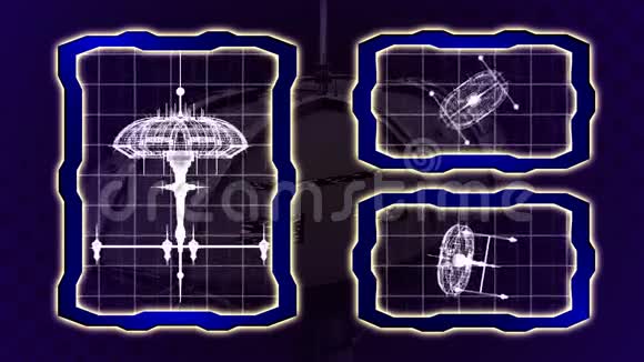 动画太空船无缝环路蓝图视频的预览图