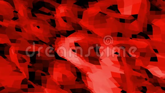 摘要红色低聚表面作为原子结构在时尚的低聚设计具有顶点的多边形镶嵌背景视频的预览图