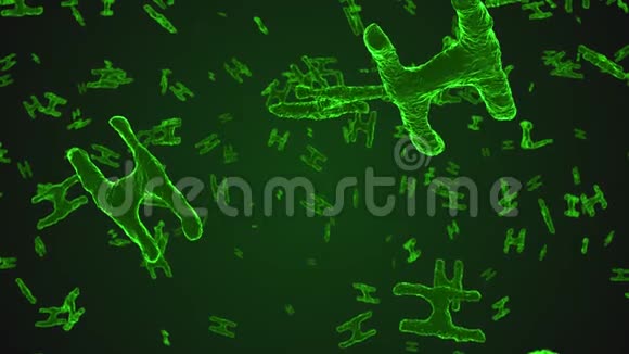 显微镜下提取绿色病毒细胞视频的预览图