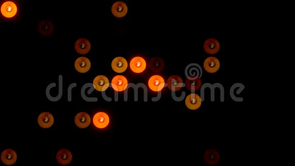 灯泡灯闪烁的抽象背景数字插图视频的预览图