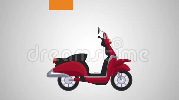 送货人骑摩托车高清动画视频的预览图