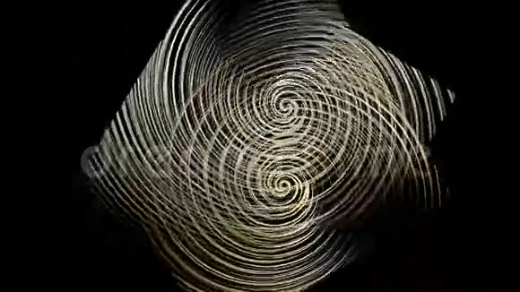 奢华的黄金螺旋元素朝相反的方向旋转视频的预览图