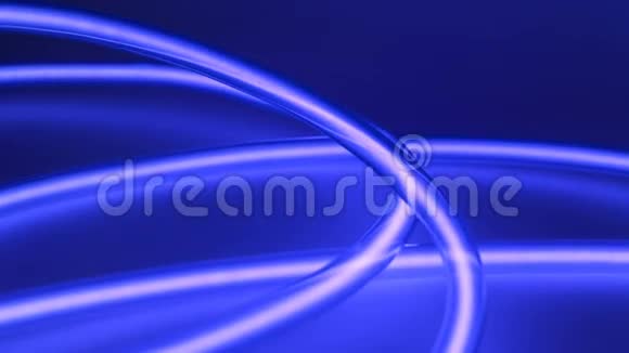 蓝色能量发光灵感夜间霓虹灯圆形装饰视频的预览图
