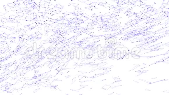 抽象简单的紫罗兰挥舞三维网格或网格作为空间背景紫罗兰几何振动环境或脉动视频的预览图
