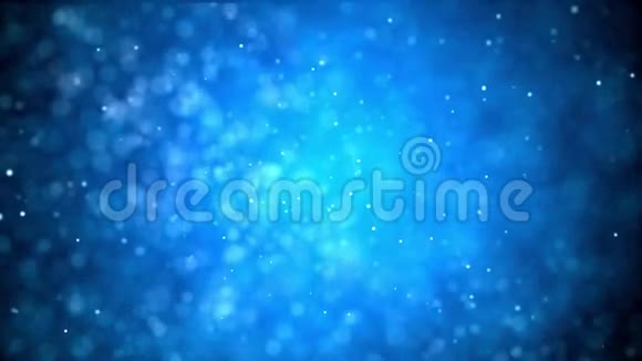 蓝色运动背景光和不断上升的闪烁粒子视频的预览图
