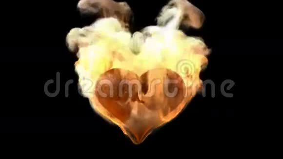 燃烧的心阿尔法垫子视频视频的预览图