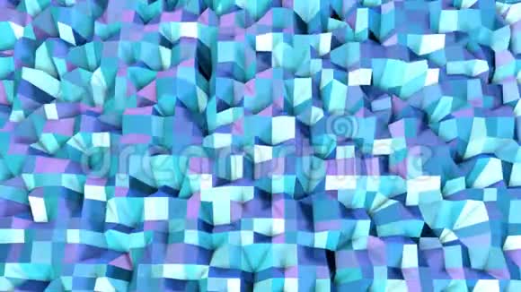 摘要简单蓝紫低聚三维表面作为科幻背景软几何低聚运动背景视频的预览图