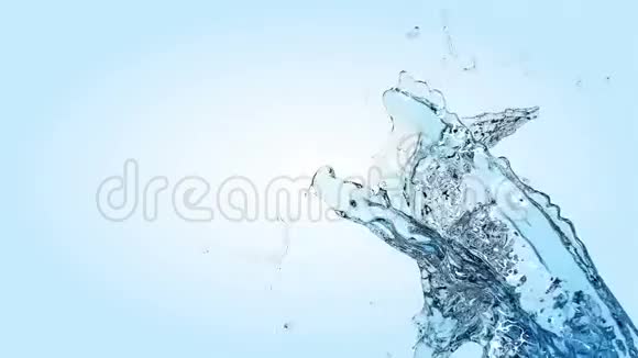 美丽的水在缓慢的运动中飞溅相机飞过高清1080循环视频的预览图