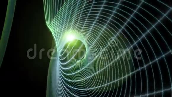 带有粒子条纹和光的未来生态动画循环高清1080p视频的预览图
