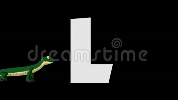 字母L和蜥蜴背景视频的预览图